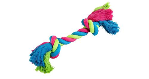 Węzeł bawełniany HipHop 36cm/210g - Niebieski/Zielony/Różowy