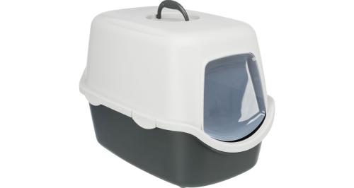 Trixie WC Vico z drzwiami, bez filtra, jasnoszary/ciemnoszary - 56x40x40cm