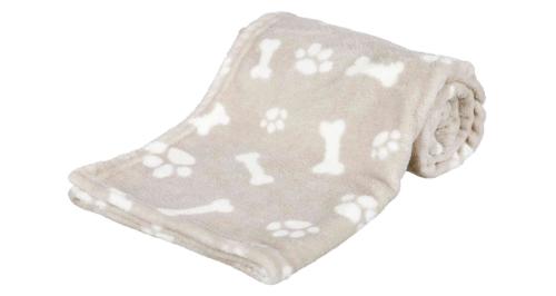 Kocyk Trixie Kenny Beżowy Packy/Bones - 150x100cm