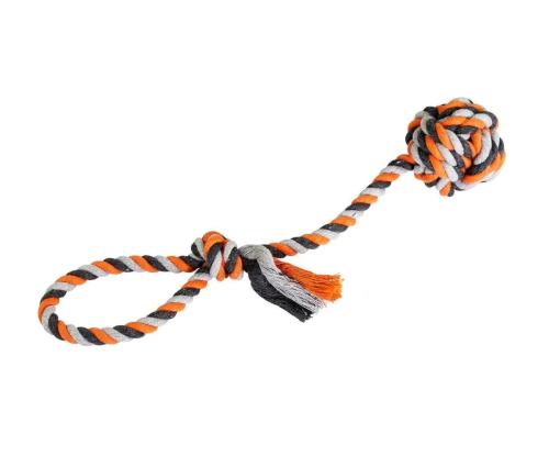 Bawełniana kulka typu drag hiphop 7cm/38cm - pomarańczowa/czarna