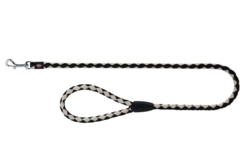 Smycz Trixie Cavo 1,2cm/1m - Czarny/Srebrny