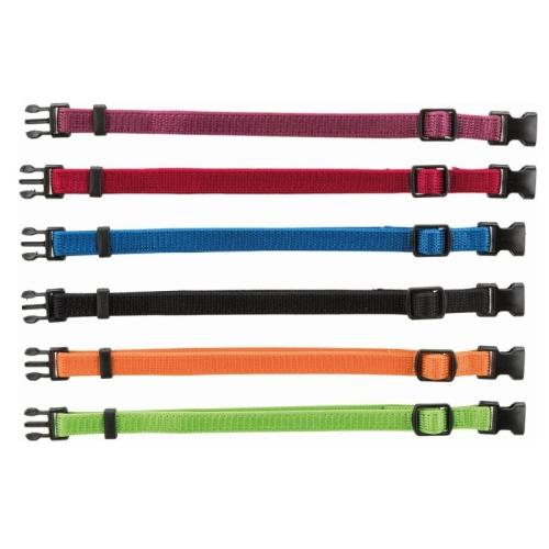 Trixie Charakterystyczne obroże dla szczeniąt - czarne, czerwone, królewski błękit, jabłko, papaja, orchidea