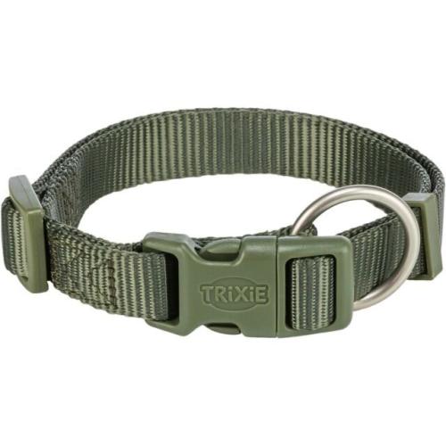 Obroża Trixie Premium Nylon Olive - S/M (1,5 cm/30 do 45 cm)