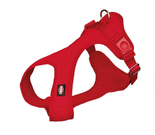 Uprząż MIĘKKO wyściełana czerwony - 20mm/35 do 50cm