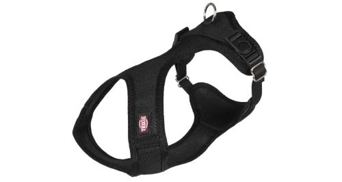 Uprząż Trixie z miękkim wyściełaniem, czarna - 20 mm/33 do 50 cm