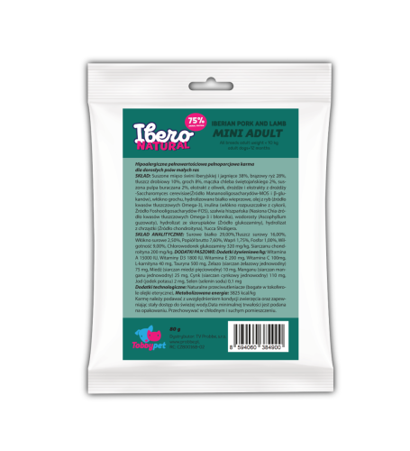 Próbka - Ibero Natural Dog Mini Adult - 80g